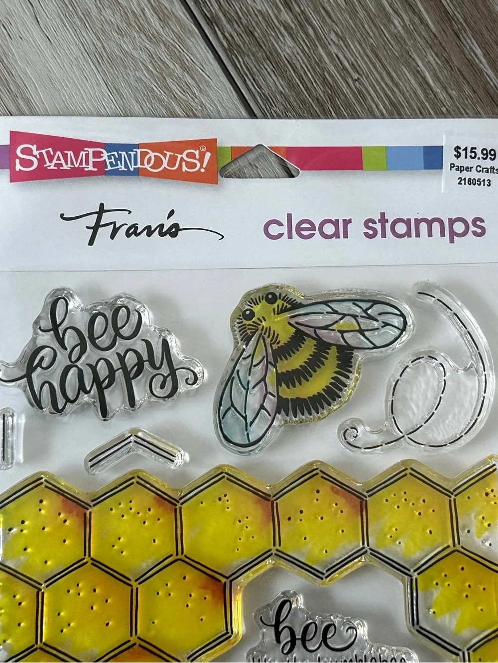 Stampendous Fran's Clear Stamp Set Bumblebee Happy Bumble Bee Cute!